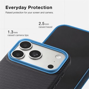 เคสโทรศัพท์ DEFF DURO ใยอะรามิด สำหรับ 17 Pro 18 Pro Pro Max ลายคาร์บอนไฟเบอร์ รองรับการชาร์จแบบแม่เหล็ก - Product Image 6
