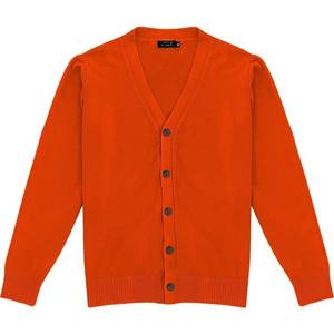 Mens casual <b>cardigan</b> sweater cotton blend <b>lightweight</b> V-neck button-up knitted design OEM & ODM custom logo factory wholesale - Product Image 1