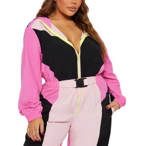 Ensemble 2 pièces léger personnalisé pour femme 2026 – Veste coupe-vent et pantalon respirants imprimés en nylon pour le printemps - Product Image 5