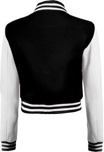 Vestes universitaires pour femmes, vestes de baseball, vestes de collège à épaules tombantes, prix avec cuir véritable pour femmes - Product Image 3