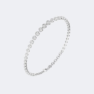 Bracelet tennis rond 1.091 CTW en diamant de laboratoire, couleur E, pureté VVS2, serti clos, en or, bijou de déclaration pour femme - Product Image 4