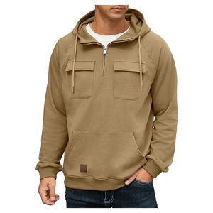 Oversize Loose Fit estilo holgado grueso pesado en blanco Sudadera con capucha Drop Shoulder Men Hoodies - Product Image 5