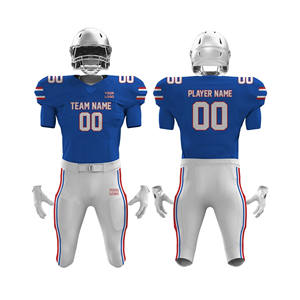 Original de fábrica Reversible uniforme de fútbol americano personalizar aparejos Sarga de alta calidad camisetas juveniles camiseta de fútbol americano - Product Image 1