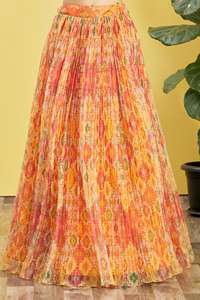 Entièrement cousu prêt à porter Lehenga Choli tenue de mariée et de fête indienne avec Dupatta brodé - Product Image 6