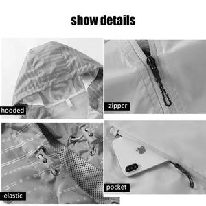 Haute qualité hommes automne veste de course personnalisé mince sport coupe-vent avec toile tissu respirant pour Jogging en plein air - Product Image 5