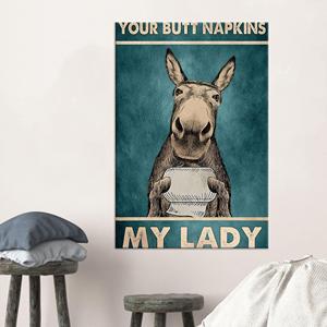 Lienzo Impreso: 'Your Butt Napkins, My Lady', Arte Rústico de Granja, Lienzo Enrollado - Product Image 1