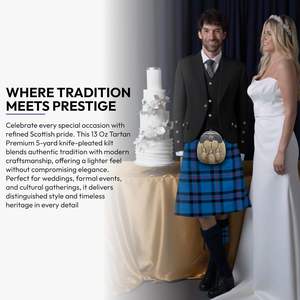 Kilt écossais pour homme, motif tartan moderne, longueur genou, plissé à l'arrière et sangles en cuir réglables, 2026 - Product Image 6