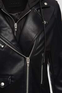 Chaqueta de cuero para mujer, el mejor diseño exigente, chaqueta de cuero transpirable personalizada con el mejor Material, logotipo personalizado - Product Image 6