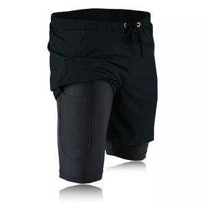 Pantalones cortos de correr personalizados para hombre 2 en 1 malla de secado rápido entrenamiento gimnasio pantalones cortos Fitness Pantalones deportivos transpirables - Product Image 3