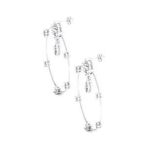 REYES New Design Custom <b>Fine</b> Jewelry Rings Certified 925 Sterling Silver Round Cut 9.54Ct Lab Grown Diamond <b>Earrings</b> for Women - Product Image 3