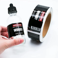 Etiquetas Adhesivas de Vinilo Metálicas para Empaques de Alimentos, Impresión de Logotipo Personalizado, Rollo de Etiquetas Resistentes al Agua para Productos
