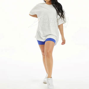 เสื้อยืดแขนสั้นโอเวอร์ไซส์สไตล์ไม่เหมือนใครเสื้อยืดโอเวอร์ไซซ์แขนสั้นผ้าคอตตอน100% - Product Image 2