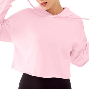Sweat à capuche court pour femme élégant avec cordon de serrage réglable et tissu doux pour le confort et les tenues décontractées-Service de gros - Product Image 6