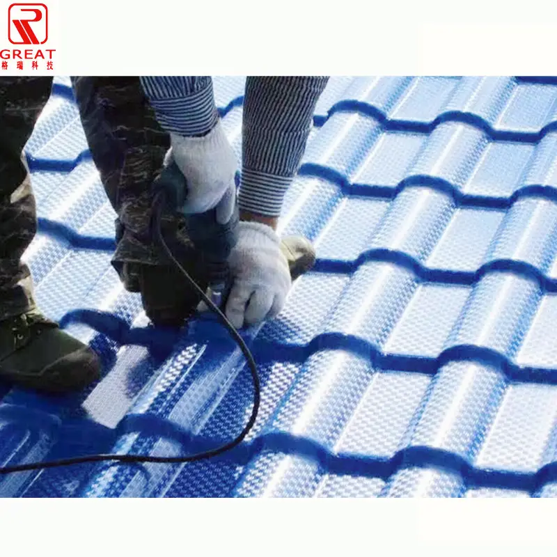 플라스틱 PVC 지붕 타일 절단기 타일 만들기 기계 플라스틱 압출기 기계