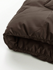 Chaqueta Acolchada de Lona Marrón Sólida para Hombre, Cuello Alto, Estilo Urbano, Logotipo Frontal Personalizado, Venta al por Mayor, Transpirable, de Secado Rápido - Product Image 3