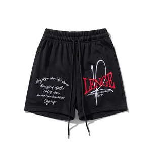 Short de survêtement personnalisé en éponge pour hommes Short d'entraînement respirant à séchage rapide Broderie Streetwear Caractéristiques des cordons de poche - Product Image 4