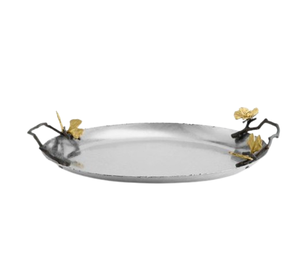 Nouvel arrivage Plateau vaisselle d'hôtel de luxe Décoration Plateau à dessert en aluminium argenté classique Fabriqué en Inde - Product Image 3