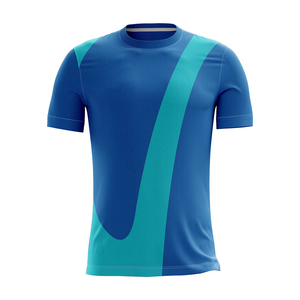 T-shirt de sport pour hommes coupe ajustée de haute qualité T-shirt de fitness en course à pied personnalisé Nouveau design Tissu tricoté en polyester/coton pour - Product Image 2