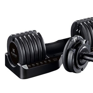 Floriey Calidad superior 10-75LB Mancuernas de acero ajustables con agarre antideslizante para gimnasio en casa Seguridad Diseño de cola de Milano Pesas libres - Product Image 1