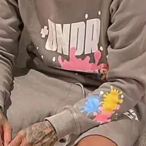 Sweat à capuche court en coton pour hommes, ensembles de deux pièces, sérigraphie personnalisée, ensemble de haute qualité, style unique, sweat à capuche et short pour hommes - Product Image 5