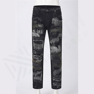 Jeans en denim 2025 pour hommes, pantalon slim, jeans skinny pour hommes, pantalon pour homme, vente en gros d'usine, respirant, droit, service OEM - Product Image 1