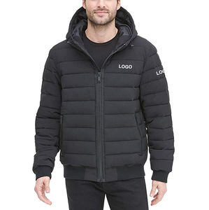 Chaqueta Bomber Acolchada con Capucha y Logotipo Frontal Personalizada al por Mayor, Ecológica, para Hombre, Invierno, Transpirable, Resistente al Viento, Alta Calidad - Product Image 5