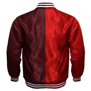 Veste de baseball varsity pour homme sur mesure OEM de haute qualité, style streetwear hivernal écologique avec doublure en soie - Product Image 2