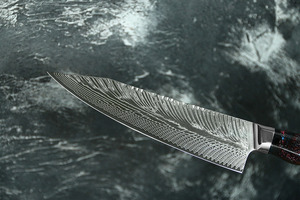 Cuchillo de cocina de acero duradero de fábrica de cubiertos OEM ODM personalizado al por mayor cuchillo de Chef de cocina Premium cuchillo de acero de Damasco japonés - Product Image 2