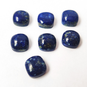 Lapis กระเป๋าพลอยสีฟ้า Cabochon Lapis ขนาด10X10มม.,เหมาะสำหรับประดับจี้แหวน - Product Image 3