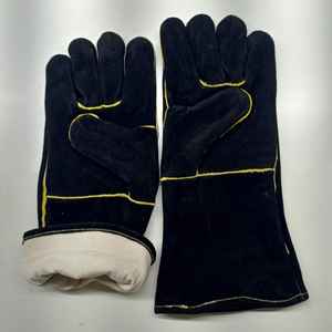 Los mejores guantes de seguridad industrial para trabajo al aire libre, piel de vaca blanca, cuero dividido, características antideslizantes y antiimpacto, resistencia al calor - Product Image 4