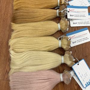 Prix de gros Ruban droit naturel de couleur blonde en 100% Extensions de cheveux vietnamiens meilleure qualité sans enchevêtrement soyeux grand stock - Product Image 6