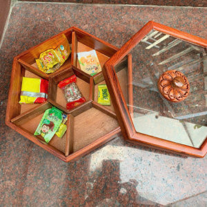 Bandeja de madera hecha a mano de Vietnam para servir frutas secas y nueces de las Galletas del Festival Tet - Product Image 6