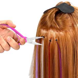 Pliers for Hair Extensions Sew in Weft Applications and Keratin Removal <b>Leather</b> <b>pouch</b> included - Product Image 4