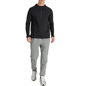 Bulk Athletic Performance Pullover Tops Custom Logo Running Tracksuit Quick Dry Gym Apparel Nylon Terry Made 1/4 <b>Zipper</b> <b>Jacket</b> - Product Image 5