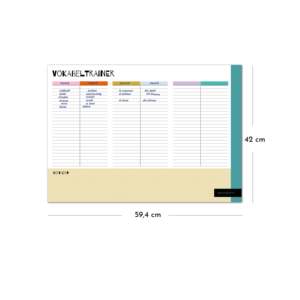 Vocabulary Trainer <b>Desk</b> Pad DIN A2-42x59.4 cm Tear-off Sheets for Pupils Students & Language Learners - Product Image 5