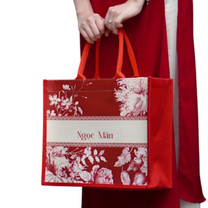 Vente en gros Sac fourre-tout écologique en jute Sac en toile de jute pliable recyclable avec impression de logo personnalisé Sac à provisions en jute naturel Vietnam - Product Image 3