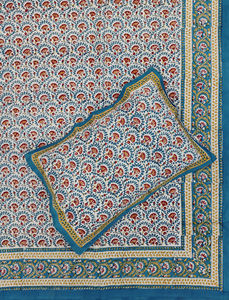 <b>Double</b> <b>Bed</b> Hand Block Cotton Printed Bedsheet <b>For</b> Home, Hotel & Fancy Purposes - Product Image 1