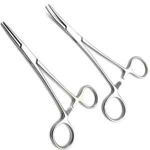 Pince hémostatique chirurgicale en acier inoxydable de haute qualité moustique incurvée/droite avec système de verrouillage à rachet Source d'alimentation manuelle - Product Image 4