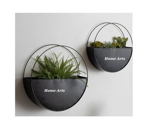 Ensemble de 2 jardinières murales de différentes tailles en fer du meilleur exportateur en Inde Design tendance de couleur blanche - Product Image 5