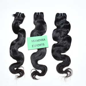 Raw al por mayor de La India 100% Bodywave Weaving Temple procesamiento químico ninguno trenzado extensiones de cabello humano sin procesar - Product Image 3