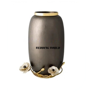 Wedding Decorative Flower <b>Vase</b> <b>Set</b> Of Two Handmade Designer Flower Pot Classic Stylish Wholesale New Metal Flower <b>Vase</b> - Product Image 6