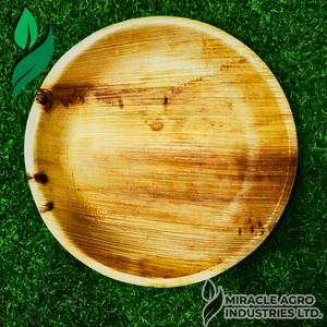 Plato de hoja de areca natural 10 "redondo ecológico desechable - Product Image 2