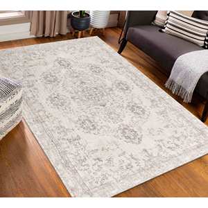 Alfombra Turca en Tonos Suaves: Estilo Antiguo, Alfombra Antideslizante, Alfombra Delgada No Tejida - Product Image 1