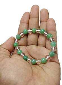 <b>Bracelet</b> Green Aventurine with Crystal <b>Beads</b> Stone BraceletCrystal Gemstone Fashion Jewelry <b>Men</b> and Women Gift Energy Meditation - Product Image 6