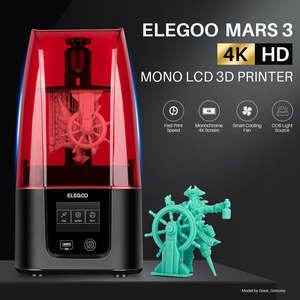 For ELEGOO Mars 3 User-friendly 4K <b>Desktop</b> 3D <b>Printer</b> LCD Screen Resin PLA Material Support for Industrial Jewelry Card - Product Image 4