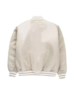 Chaqueta Universitaria de Mezclilla Satinada Vintage para Hombre, Diseño Personalizado con Parches, Impermeable, para Invierno - Product Image 2