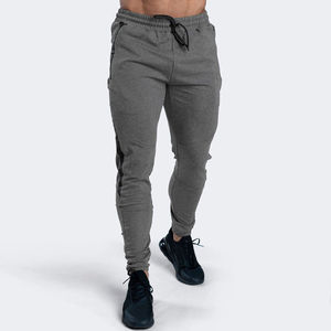 Joggers de algodón 100% para hombre, pantalones de chándal de gimnasio ajustados a medida con cintura con cordón, tela de lona ligera de estilo informal - Product Image 5