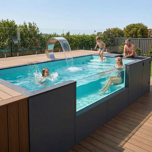 ชุดสระว่ายน้ำแบบรีสอร์ทเหนือพื้นดิน ทนทานต่อรังสียูวี สำหรับการใช้งานระยะยาว และความสนุกสนานสำหรับครอบครัวกลางแจ้ง เพื่อความเพลิดเพลินและการพักผ่อนกลางแจ้ง - Product Image 2