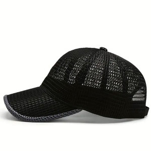 Casquette de sport en toile de haute qualité à 5 panneaux Design de camionneur classique pour vêtements d'été décontractés Logo personnalisé Chapeau en maille de baseball pour les voyages - Product Image 3