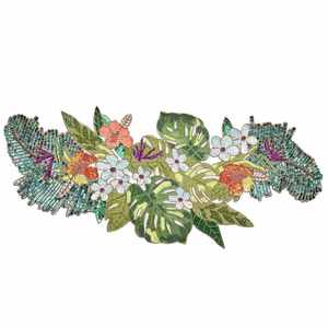 Corredor de cuentas económico, camino de mesa con cuentas hecho a mano Floral para cocina, comedor y eventos de temporada disponibles, los mejores corredores - Product Image 1